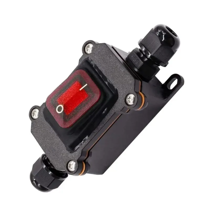 12V DC 20A High Current Power Waterproof Switch IP67 Waterproof Inline Switch As Shown Modified High Current Flame Retardant