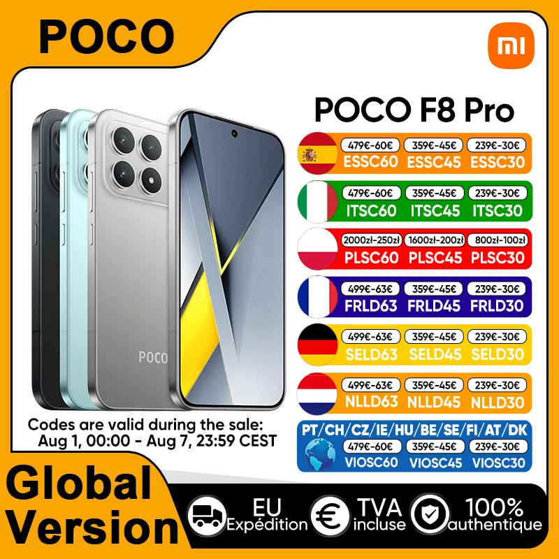 Globale Version POCO F8 Pro 5G Smartphone Snapdragon ®   8 Elite 6,59 Zoll Augenpflege-AMOLED-Display 6210 mAh 100 W HyperCharge IP68 NFC