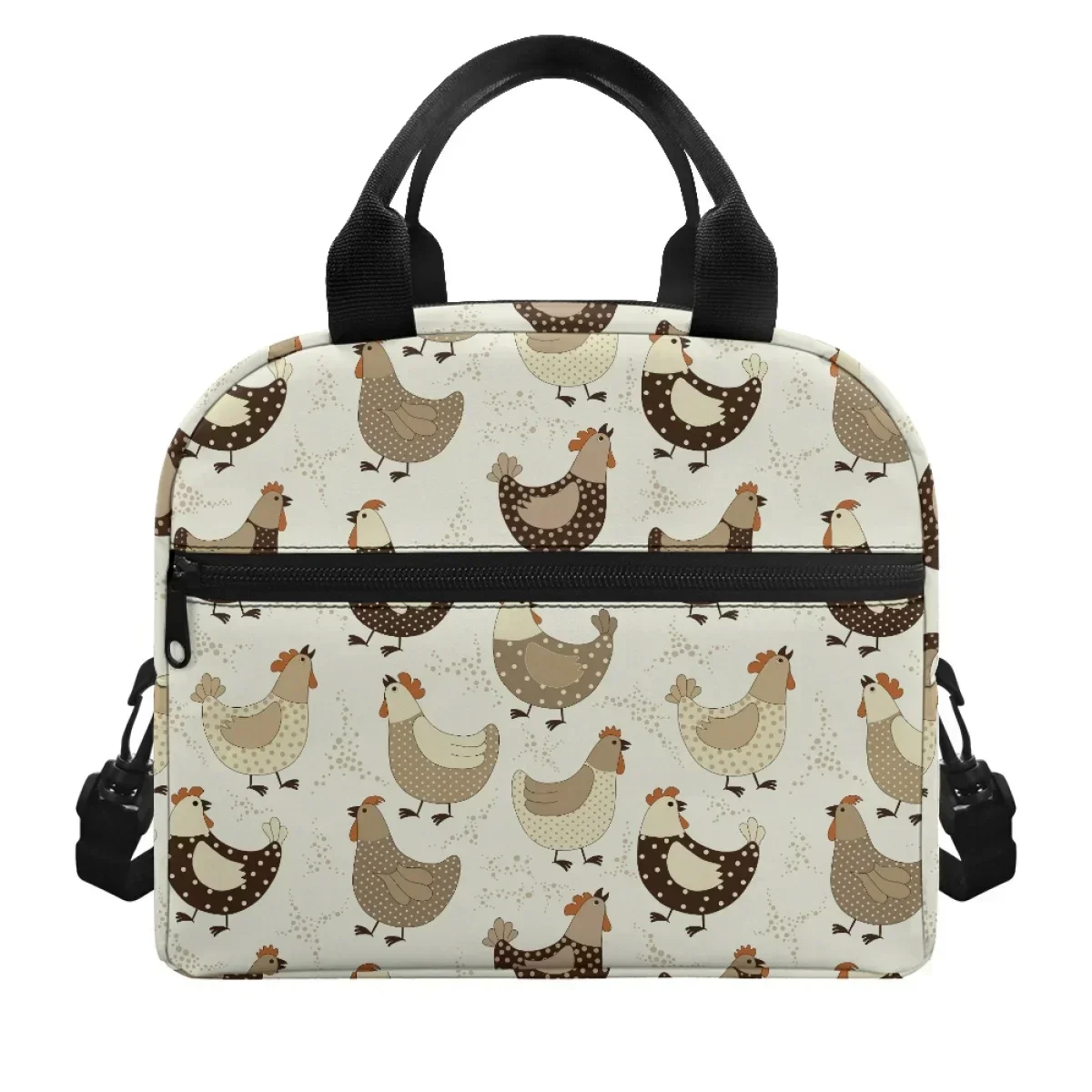 Brown Cute Big Cock Pattern Girls Boys Mulit Large Capacity Handbag Hot Sales Easy To Carry Satchel Fashion Outdoor Bag Satchel