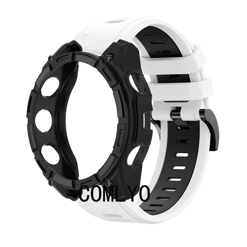 For Garmin Tactix 8 Smart Watch Case Strap Easyfit Band Protective Bumper TPU Soft Half Cover