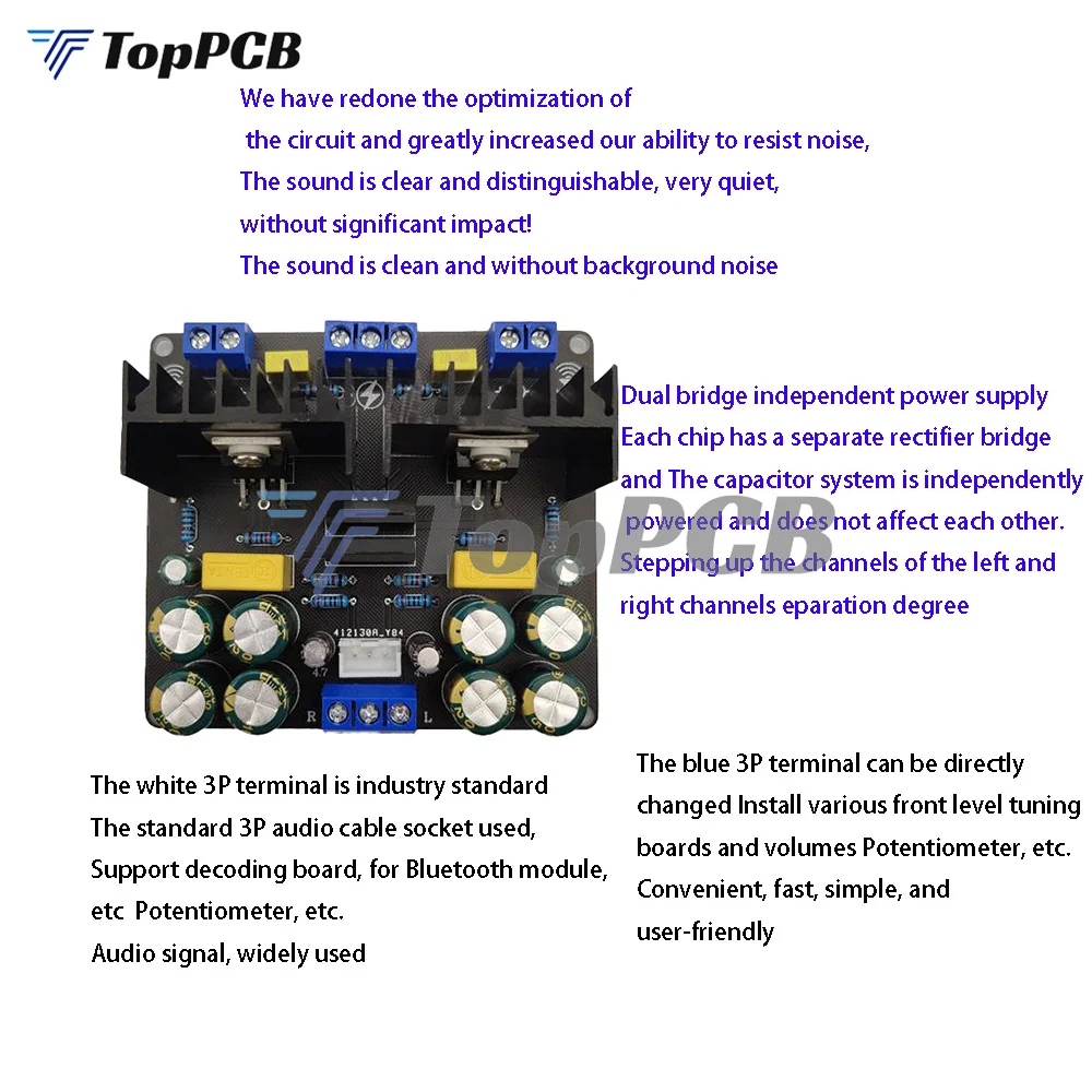 LM1875 Power Amplifier Board Dual Channel 2.0 Stereo Pure Power Amplifier Board DIY Speaker High Power Module