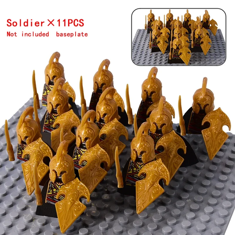 MOC Medieval Dwarf Warrior Elves Knights LOTR Figures Building Blocks Accessories Armor Shield LOTR DIY Toys for Children Gift image 3