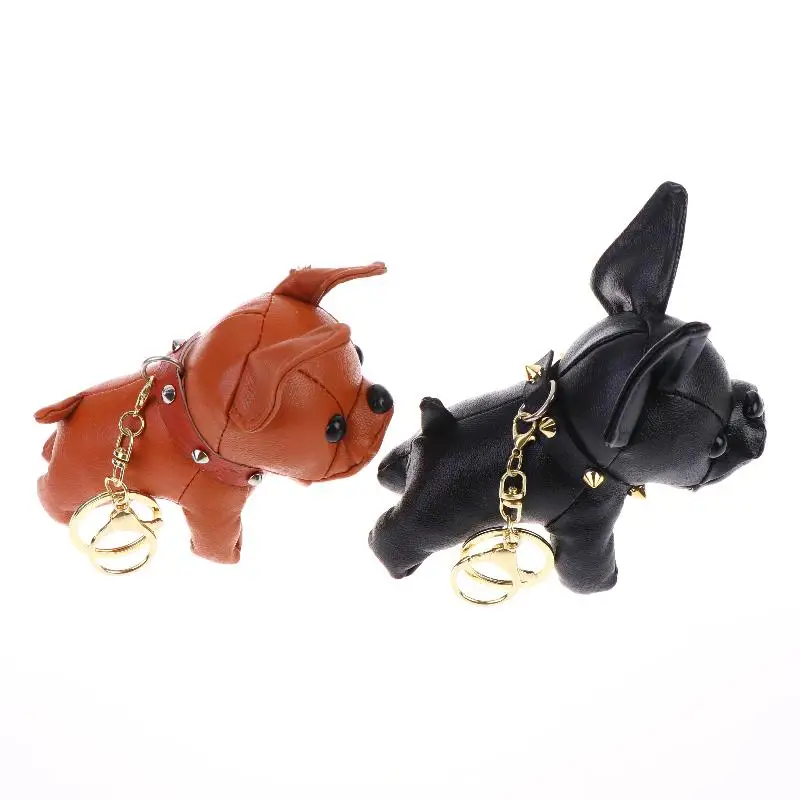 1 Stück Kawaii Niedlicher Molliger PU-Leder Schlüsselanhänger Anhänger Hund Charm Geschenk Taschendekoration