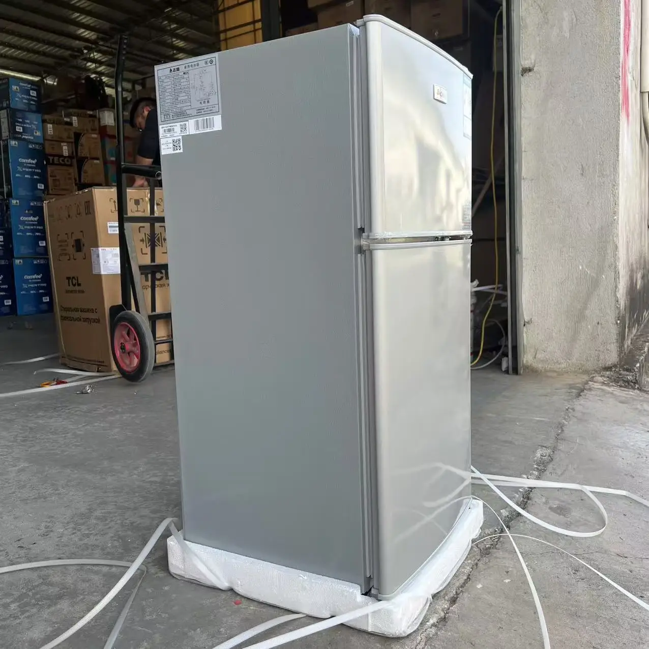 Chigo Mini bar Fridge 98L Double Door Refrigerator Household and Hotel Use Cooling and Freezing Refrigeration Fridges for Home