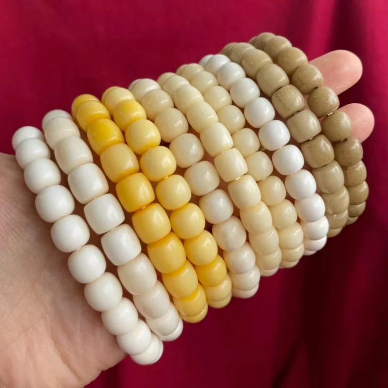 

Guiyuan Bone China White Old Shape Pig Tooth Beads Multi-Circle High Porcelain Bracelet Men And Women