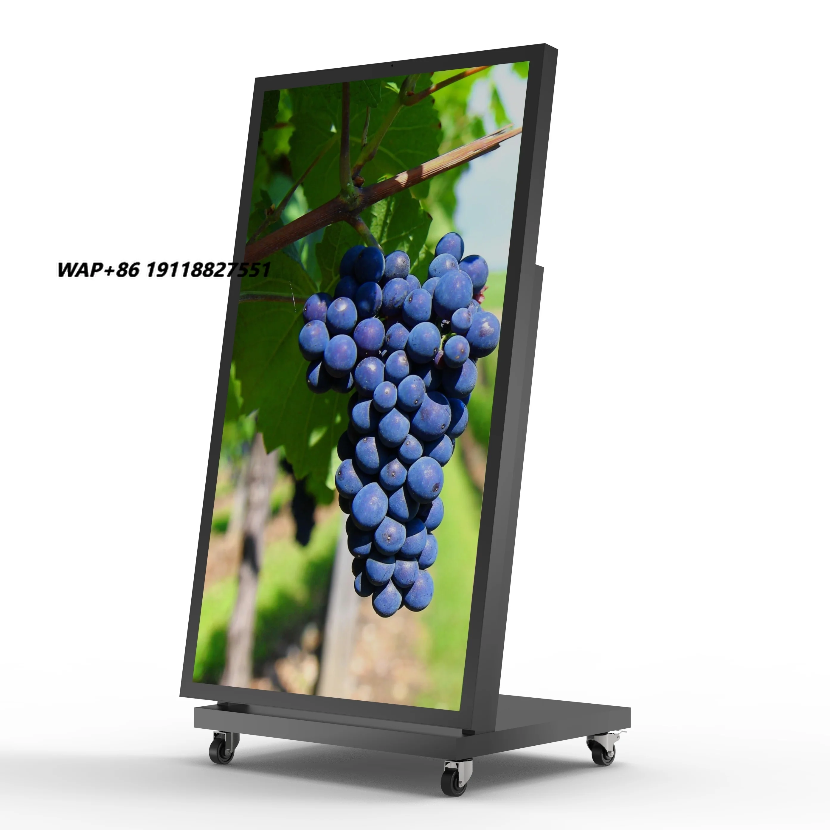 Outdoor IP66 Waterproof LCD Display IK10 4mm AG Etched Toughened Glass Portable High Brightness Digital Advertising Player