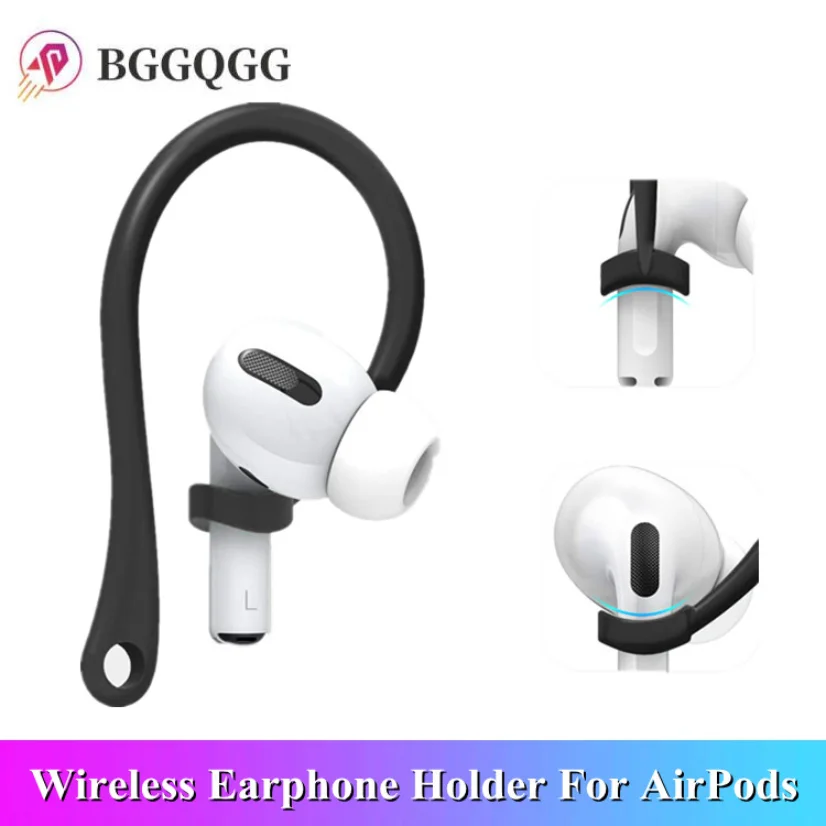 Anti-verloren Ohrbügel Eartips Sichere Fit Silikon Drahtlose Kopfhörer Schutzhülle Zubehör 1 Paar Halter für Apple AirPods 1 2 3 Pro