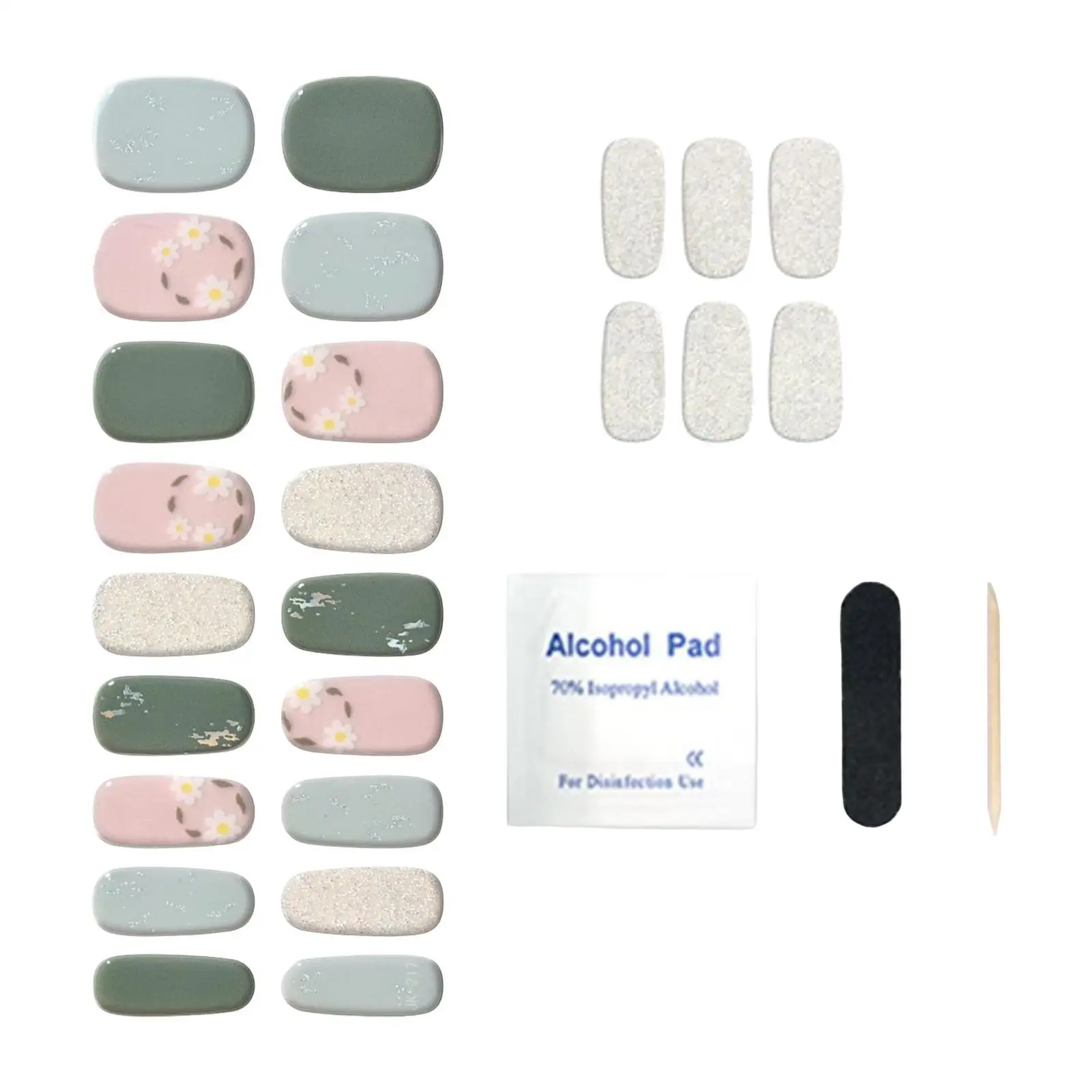 

Nail Adhesives Wrap Self Adhesives,Gel Nail Wrap Stickers Decals Nail Patches Gifts Semi Cured,Gel Nail Wraps Patch for Girls