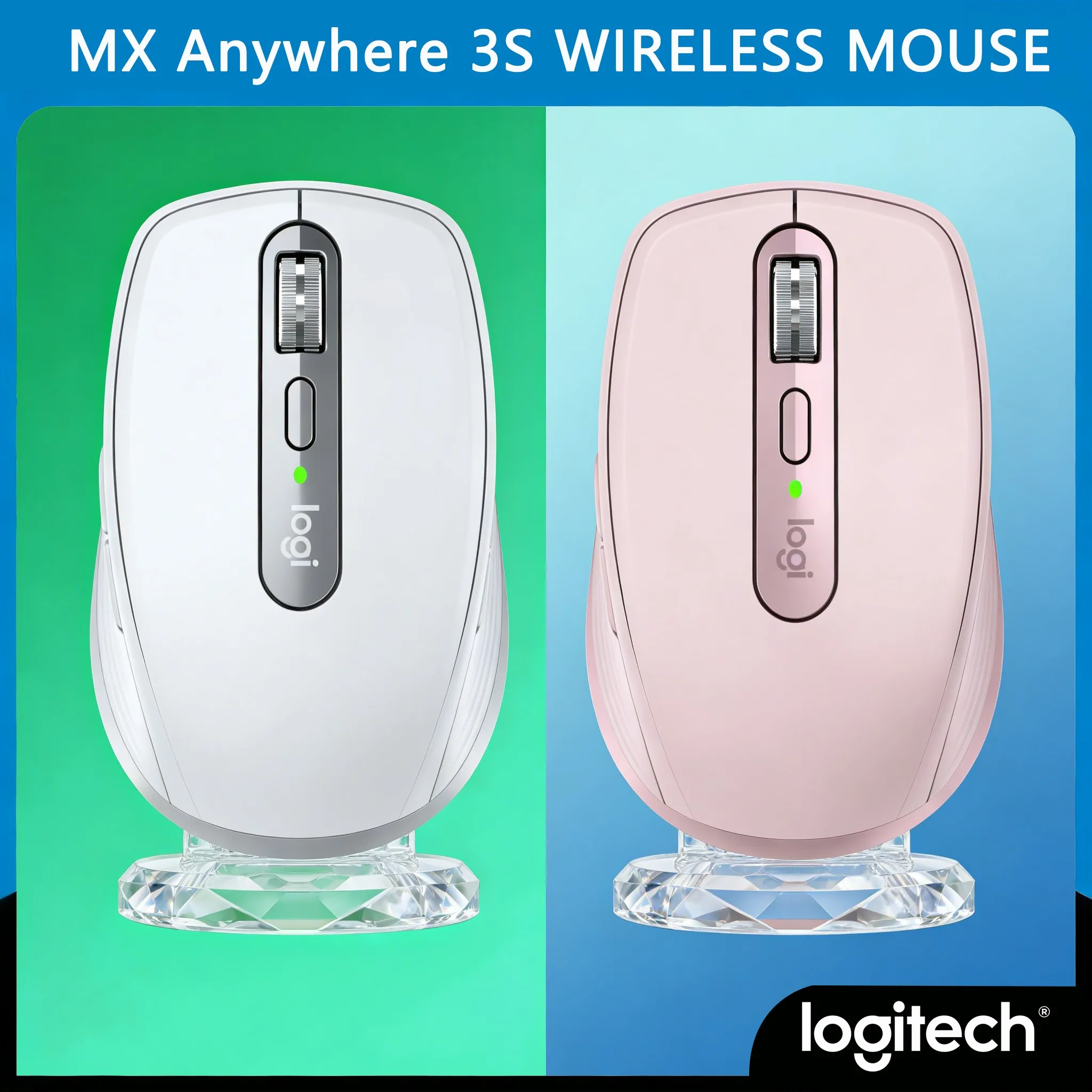

Logitech MX Anywhere 3S wireless silent mouse: MagSpeed Wheel for Smooth and Fast Navigation, ergonomic, Precise Operation