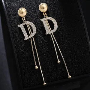 Temperament full of Long earrings gold gold-borne fashion earrings red mesh female earrings 10 Main Sales Red Earring - №5