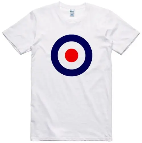 Mod Target T Shirt Skooterboys Uomo Era 1970's Regular 100% Cotone Maglietta