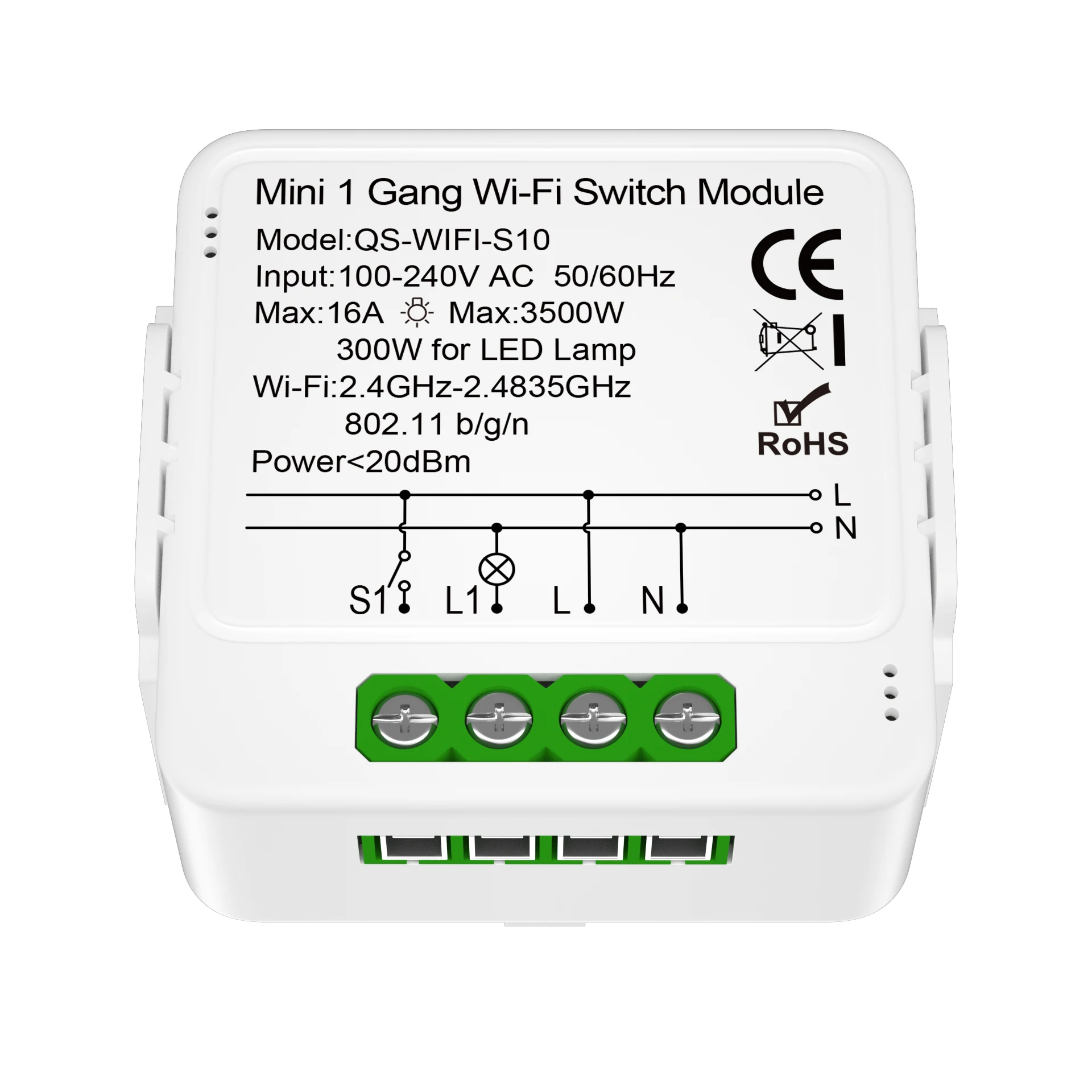 Tuya WiFi Smart Switch Module 1/2/3 Gang Mini Relay Smart Home DIY Module Compatible with Smart Life Alexa Google Assistant