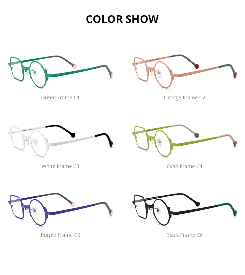 FONEX Reines Titan Brille Rahmen Frauen 2025, Neue Mode Marke Design Unregelmäßige Brillen Männer Ultraleicht Japanische Brillen 85801 – Detail 27