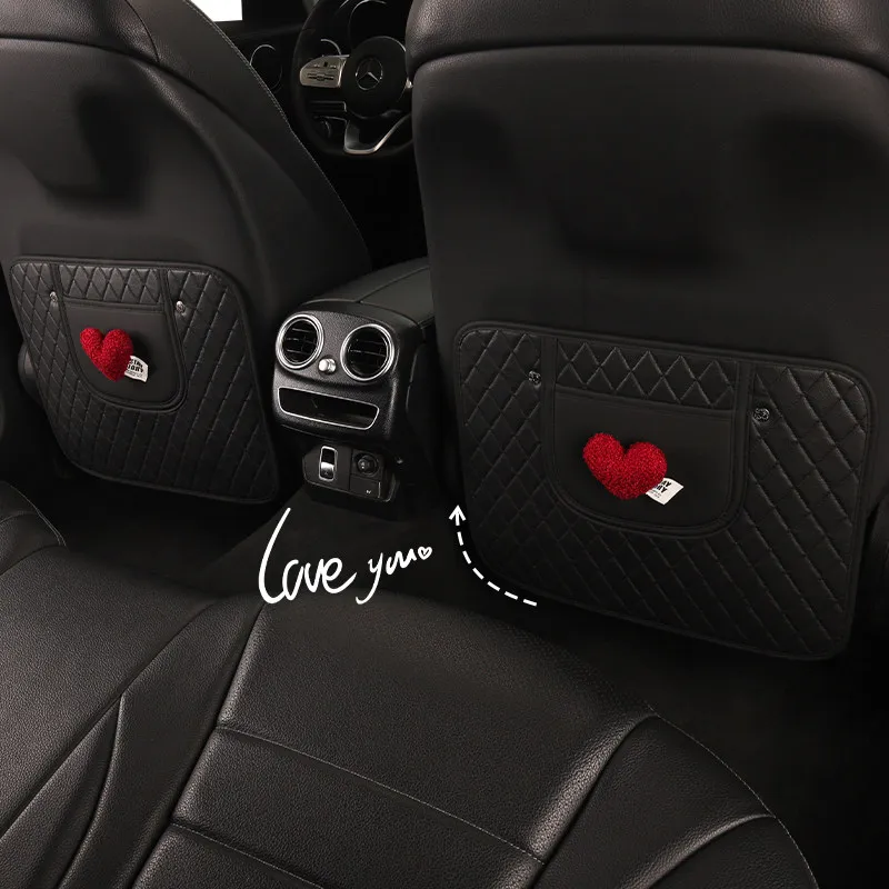 

Car Back Seat Kick Mat Cute Kids Protection Rear Seat Cover Auto Interior Accessories