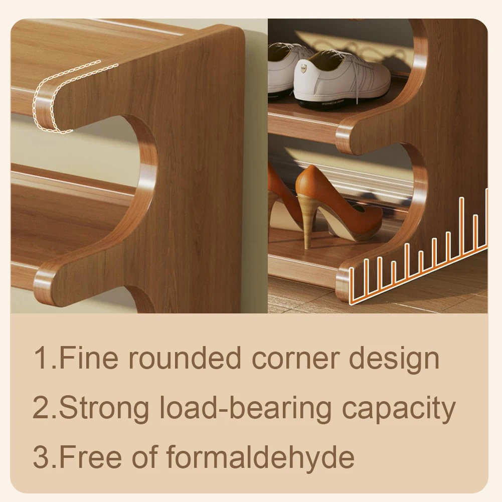 

Wooden Shoe Rack Shoes Storage Organizer 6 Layer Shoe Storage Shelf Multi-Function Shoe Organizer Shelf for Living Room