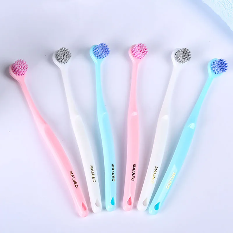 New Spiral Silver Ion Wire Small Round Head Soft Bristled Adult Household Toothbrush Travel Independent Packaging Cleaning Teeth