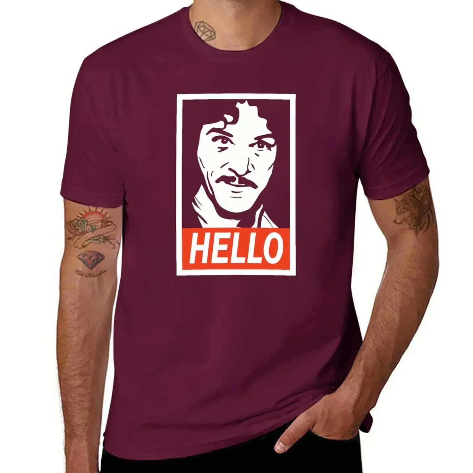 Summer harajuku custom t shirt heavyweight New Hello Inigo Montoya T-Shirt tops custom t shirts aesthetic clothes men clothes