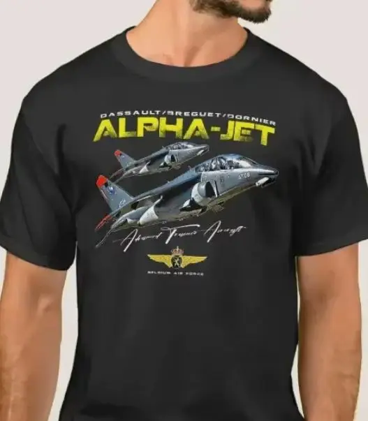 

Belgium Air Force Alpha Jet Advanced Trainer Plane T-Shirt New 100% Cotton O-Neck Short Sleeve Casual Mens T-shirt Size S-3XL