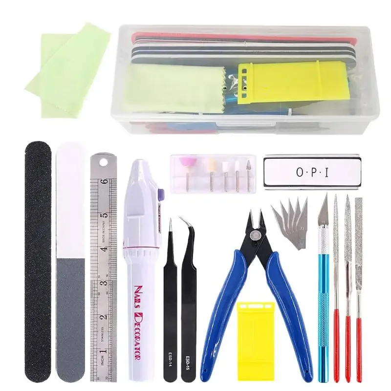 ‌24/9-Piece Miniature Tool Kit for Model Building - Includes Small Tools for Cars, Planes, Robots & Buildings with Storage Box‌