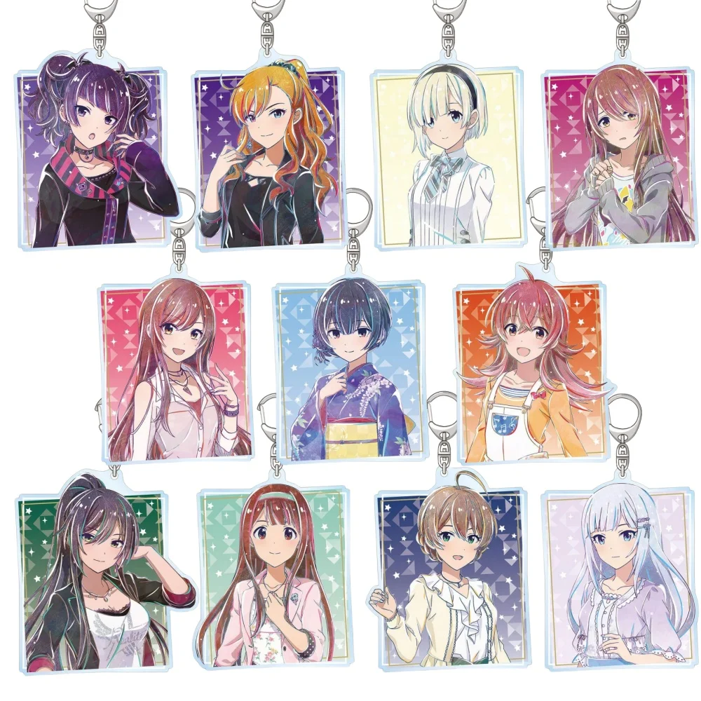 

Anime Peripheral Store The Idolm@ster Miki Chihaya Yukiho Jougasaki Leon Kohaku Okuzora Acrylic Keychain Pendant Gifts About 6cm