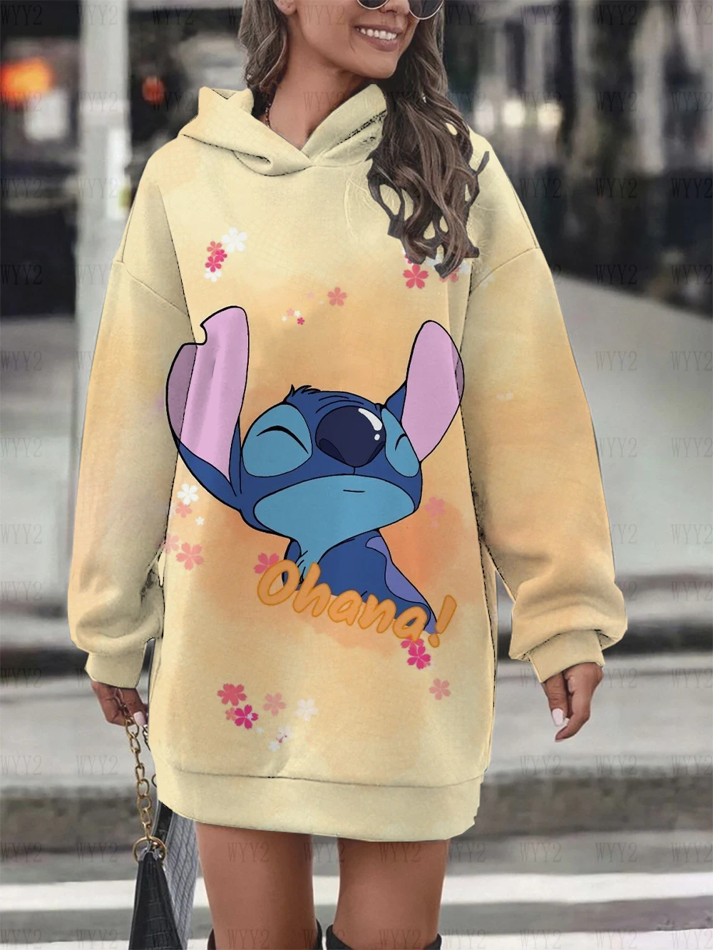 

Spring and Autumn Long Sleeve Women's New Sweater Casual Pullover Women's Stitch Disney Street Sweatshirt Printed Hoodie Slovers