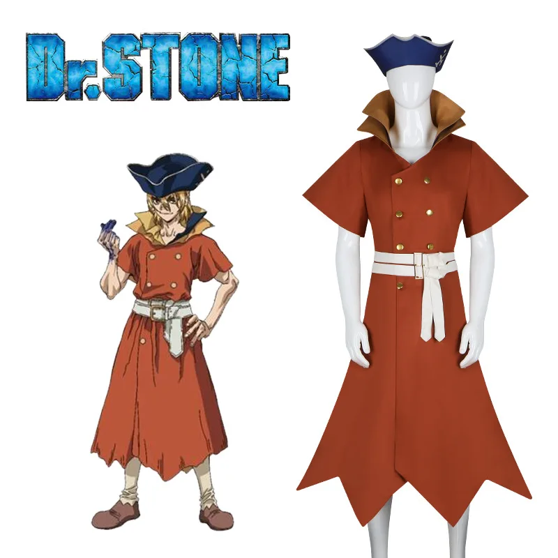 Disfraz del dr. Stone Nanami Ryusui para hombre, uniforme de Anime para adultos, ropa de Anime, batas y sombreros, traje de Carnaval de Halloween