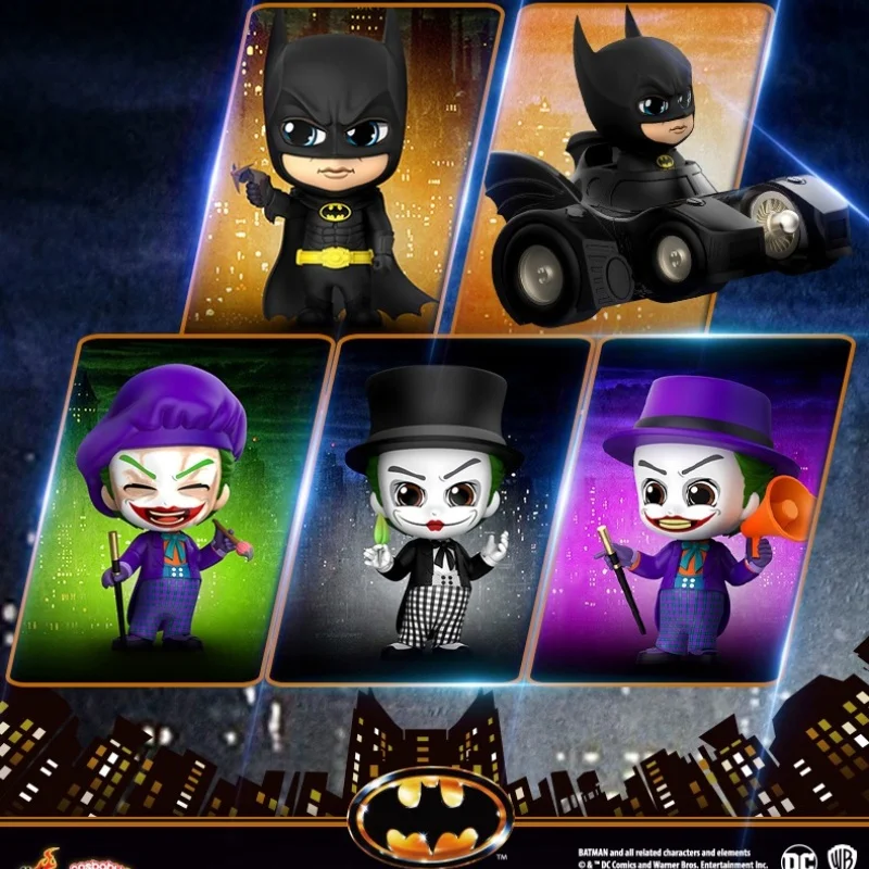 HotToys Batman Batman and Batmobile Joker COSBABY Mini Collection Doll Toy Ornament Gifts