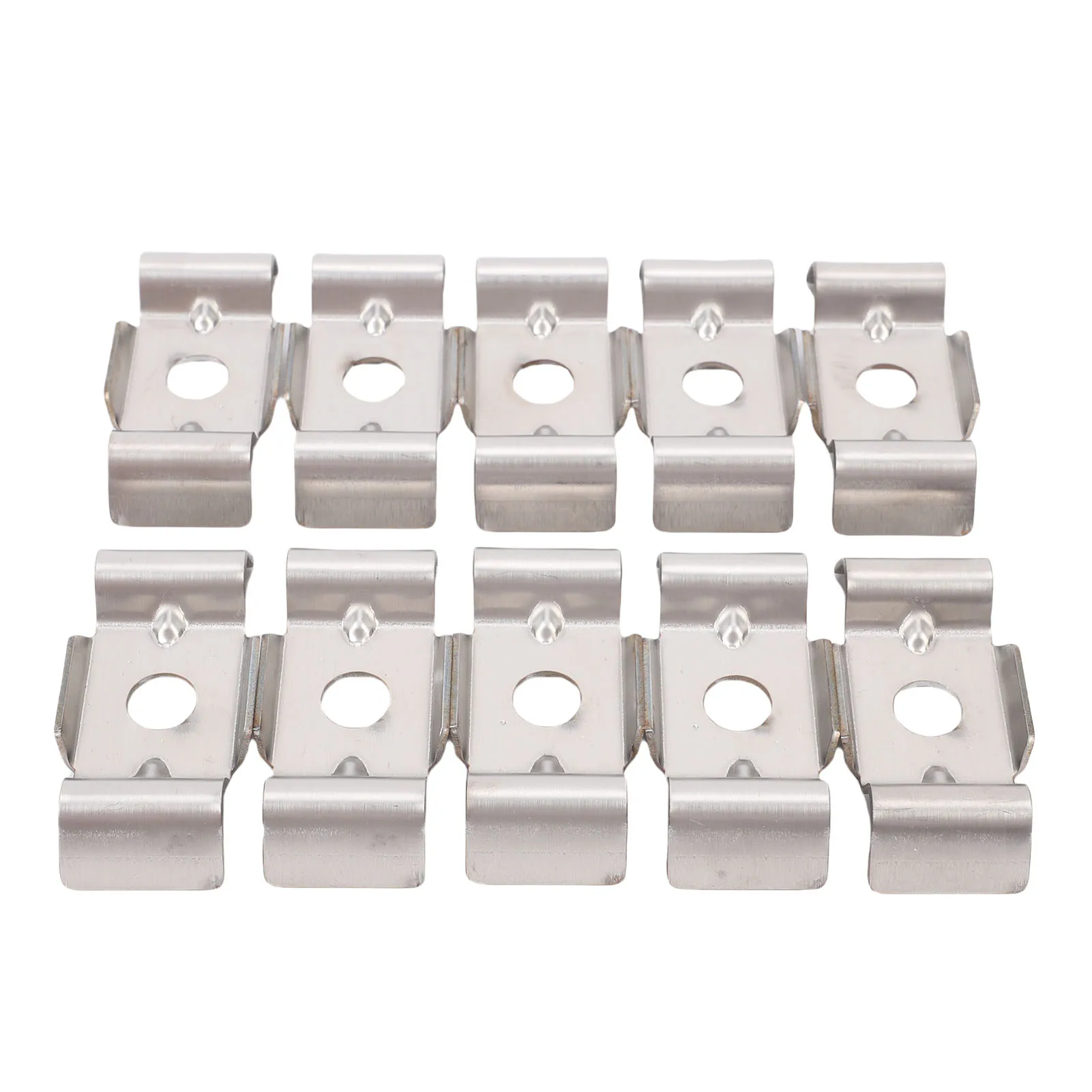 10Pcs Fence Bracket Fastener Fence Metal Plate Clamp Fence Hardware Support Clamp Double Rod Mat Fence Attachment Accessories