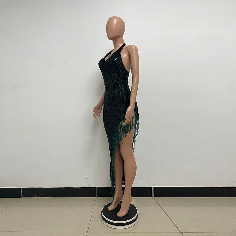 Long Dress Women Summer High Waist 2025 Casual One Shoulder Sleeveless Party Dresses Irregularity Night Club Wedding Vestidos