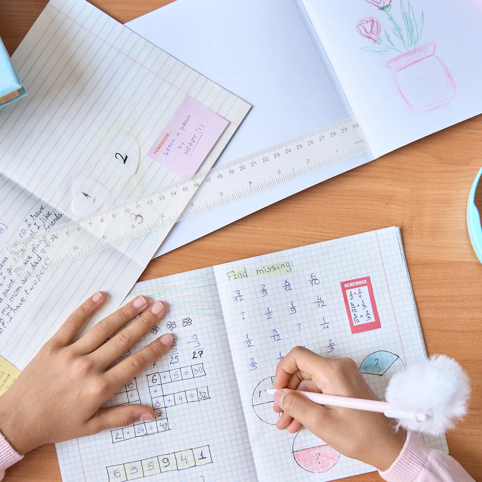 10pcs Magnifying Ruler Clear Plastic Straight Scale For Drawing Office School Use Measuring Tool Student Stationery Drafting