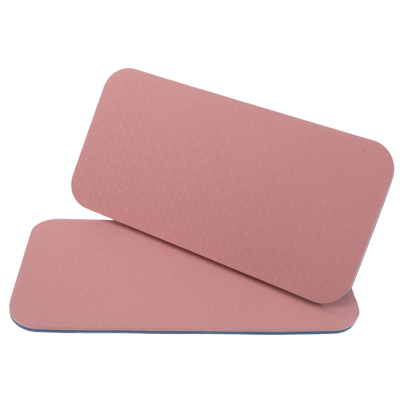 2Pcs 0.8cm Thick Yoga Mat Extra Wide Nonslip Tpe Surface for Knees Wrists Forearms Joint Protection Home Gym Studio Yoga Fitness