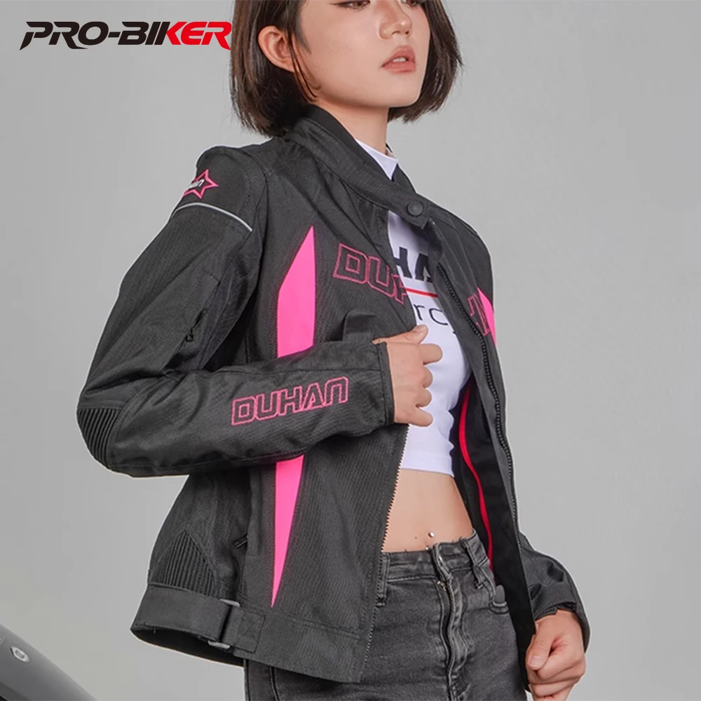 

DUHAN Autumn Winter Women Racing Jacket Anti Drop Moto Pants Wear-resistant Motorcycle Jackets With CE Protective Gear