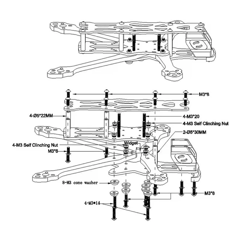 Best-5Inch APEX EVO DC Frame Kit Quadcopter With 3D Printed Parts For DJI O3 Air Unit CADDX Vista Polar Nebula Link Phoenix