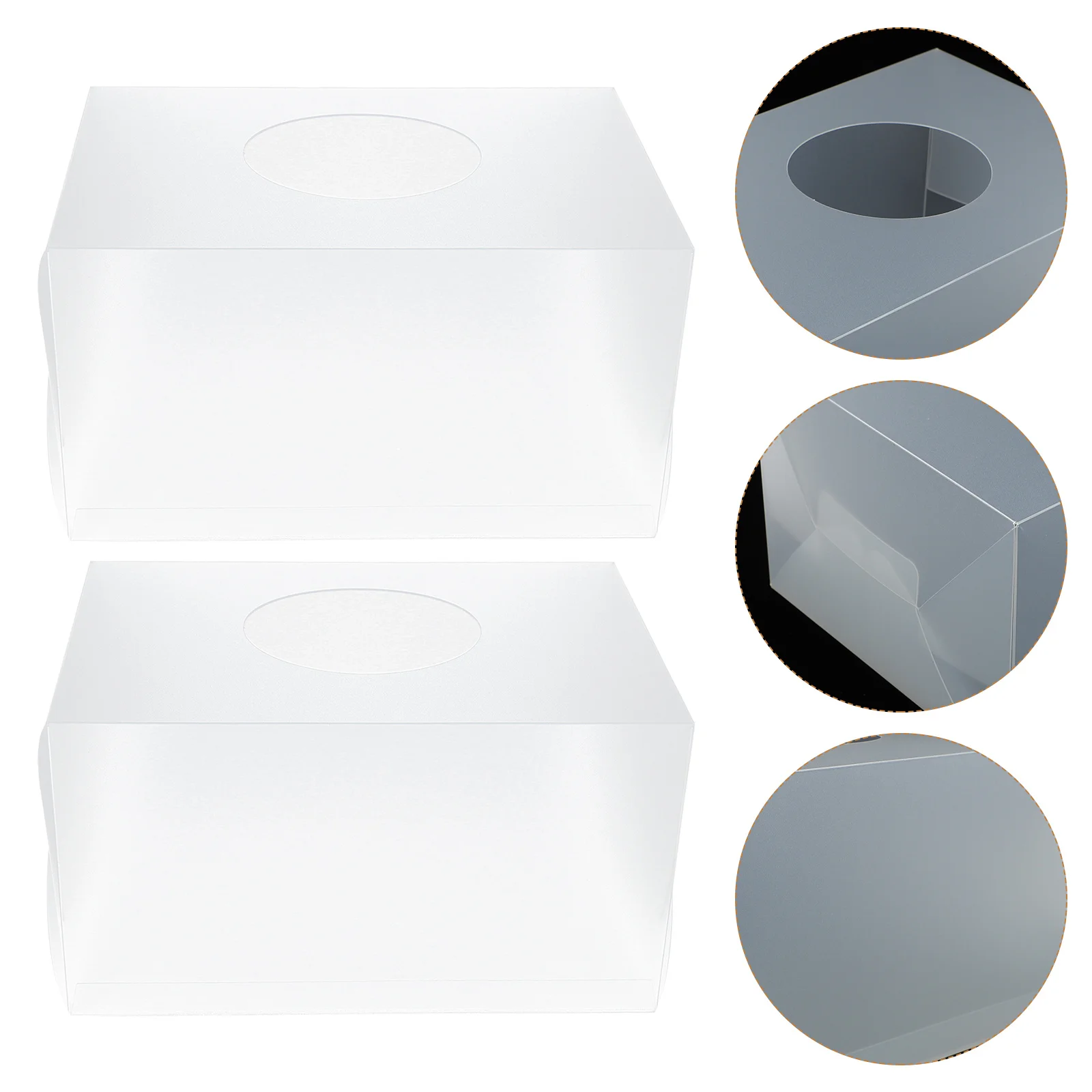 

2Pcs Transparent Acrylic Lottery Box Large Capacity Detachable Multi-Purpose Annual Meeting Storage Container Lottery Box