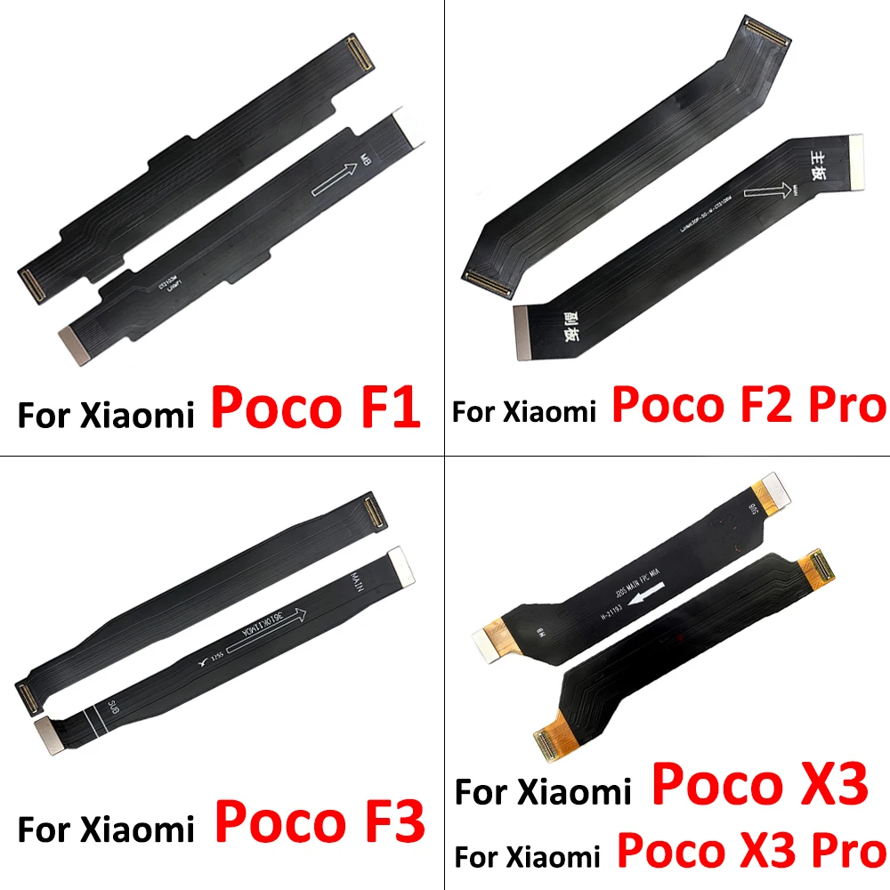 NEW Mainboard For Xiaomi Poco F2 Pro F1 F3 X3 M4 X4 X5 Pro 4G 5G X3 GT Motherboard FPC LCD Main Board Connector Flex Cable Part