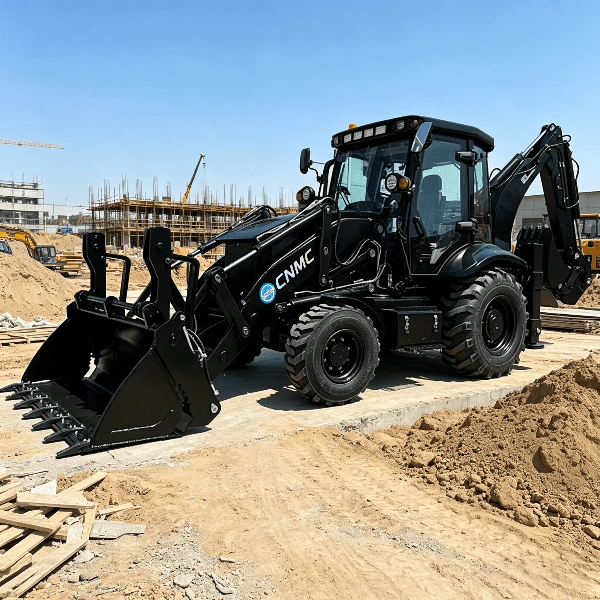 

CN35-45 10 Tons 4x4 Wheel Loader Multifunctional Backhoe Loader Two-End Operation Factory Direct Sales Customizable Garden Farm