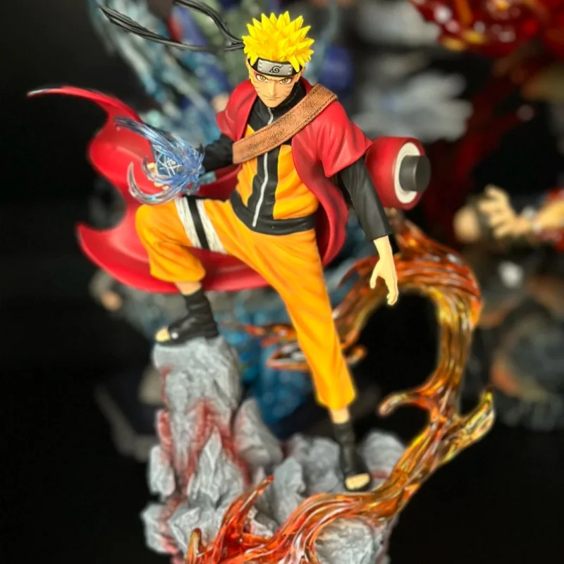 In Voorraad Naruto Anime Figuur Uzumaki Naruto Uchiha Sasuke Action Model Pvc Standbeeld Desktop Ornament Collectible Toy Festival Gift