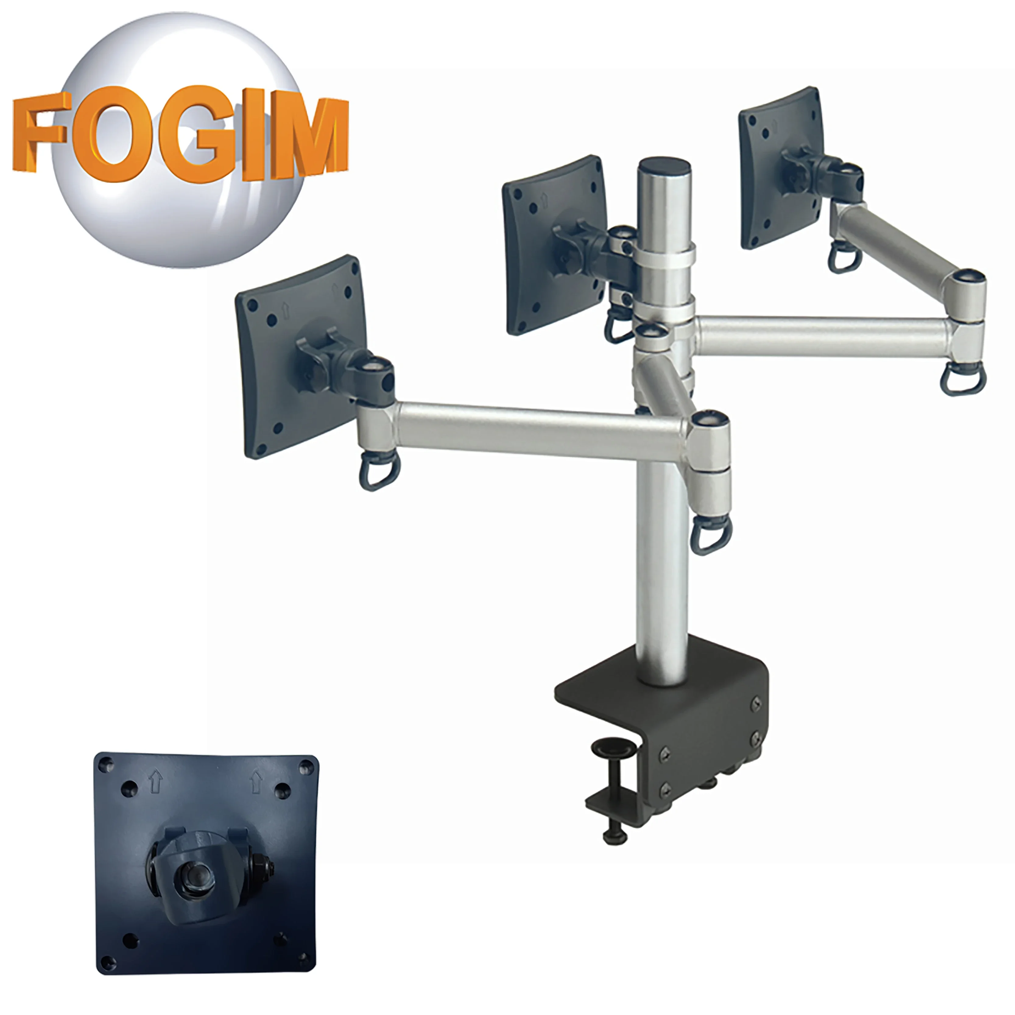 Three (3) LCD Folding Stand Bracket (Table Clip Mount)