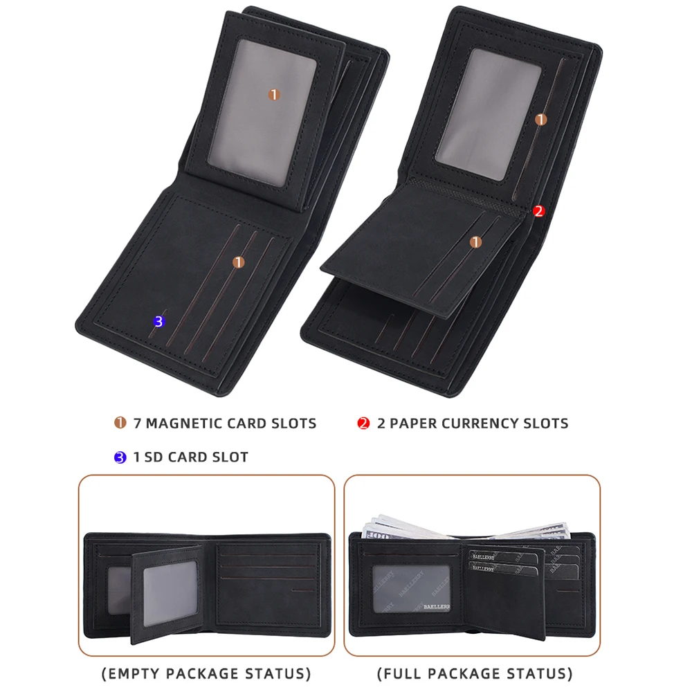 New Short Men's Wallet High Quality Card Clips Simple Frosted Wallet With Multiple Card Slots Casual Wallet For Men
