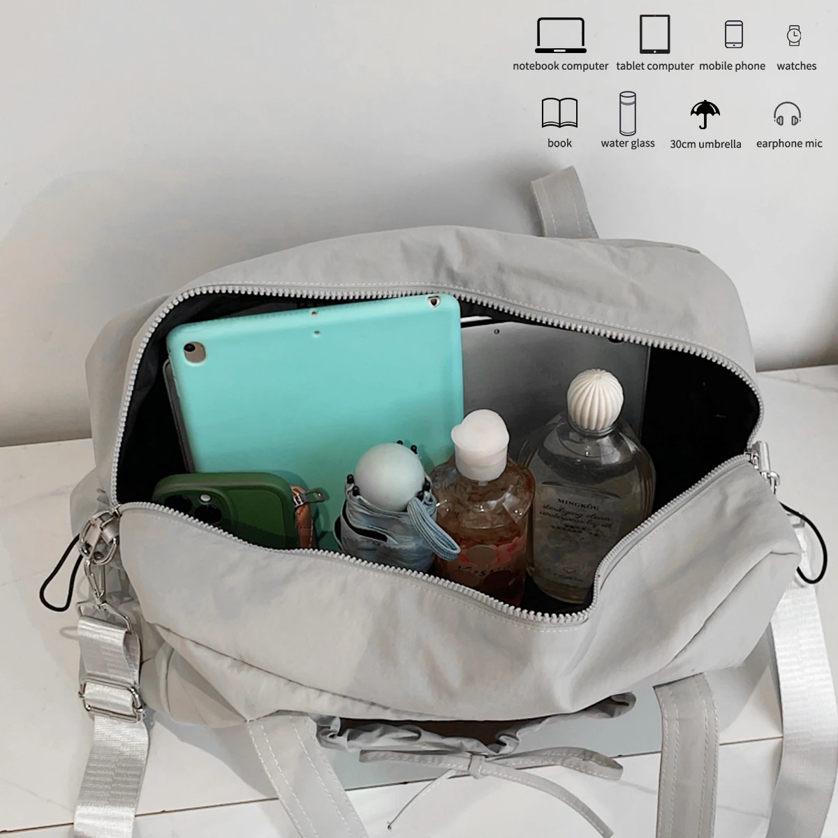 Neue Reisetasche Große Kapazität Schulter Tragbare Gepäck Tasche Reise Lagerung Tasche Internat Tasche Sport Fitness Tasche für Frauen – Detail 11