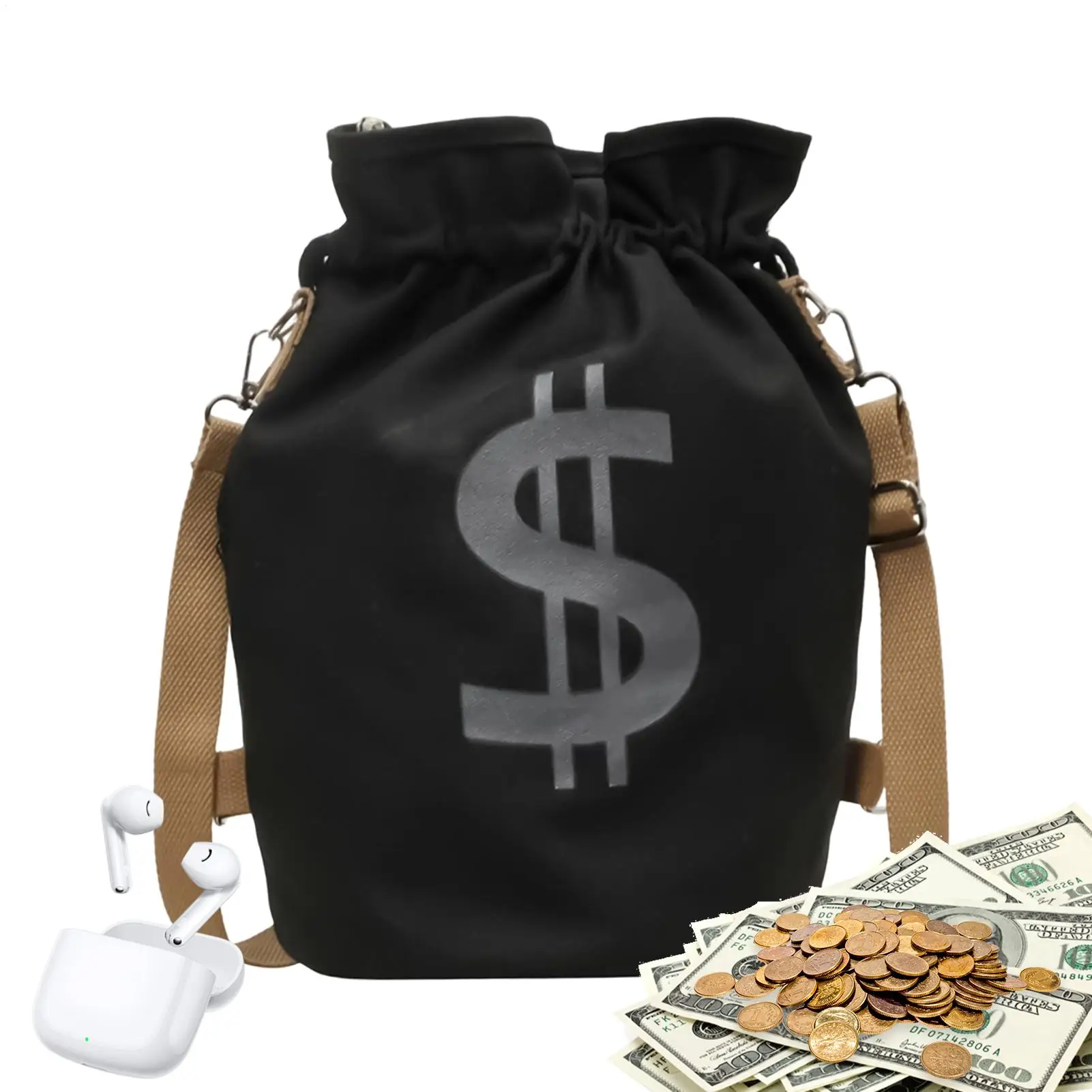 

Сумка на плечо с рисунком доллара, пакет для хранения канцелярских принадлежностей для мужчин, женщин, детей, мальчиков и девочек, спорт, футбол, плавание, пляж