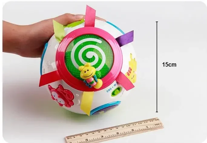 Baby puzzle toy naughty spin ball musica elettrica luce multifunzionale bambini interazione equilibrio cubetti di ghiaccio giocattoli