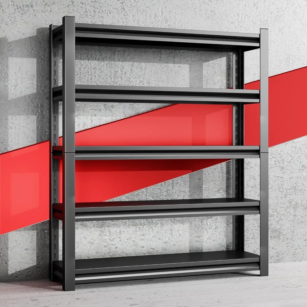 

72" H Garage Shelving Units 5-Tier Adjustable Storage Shelves 2500LBS Heavy Duty Metal Shelves Utility Industrial Shelving Rack