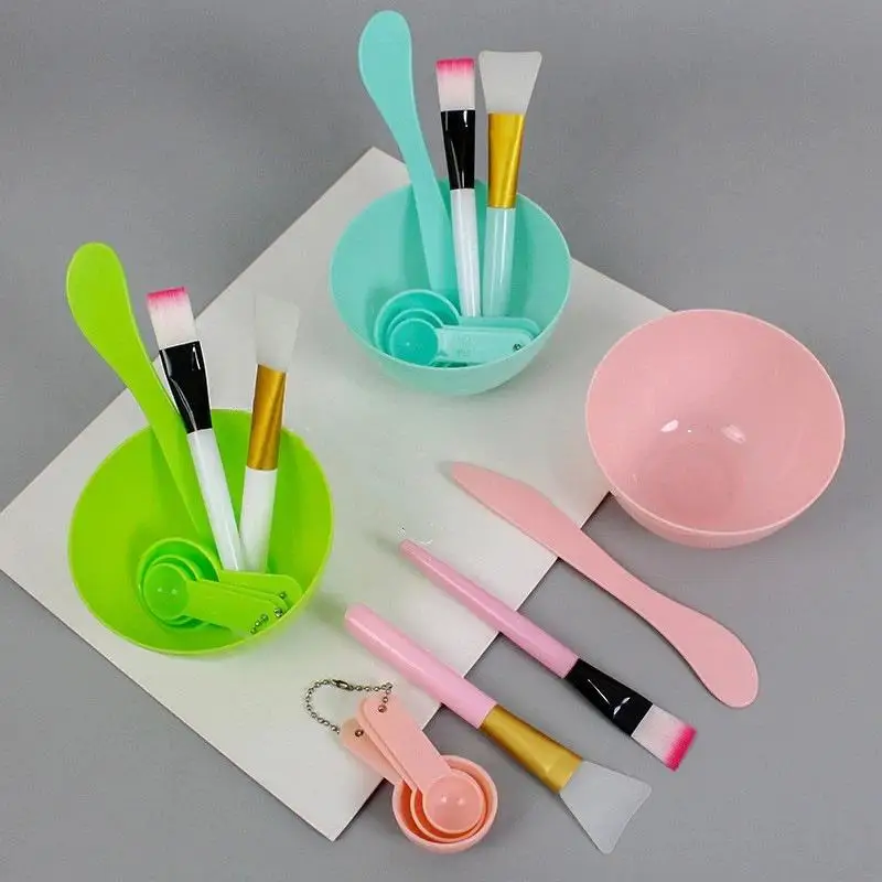 7-teiliges DIY Gesichtsmasken-Mischset: Schüssel, Spatel, Silikonpinsel und Löffel für Gesichtsmasken – Detail 5