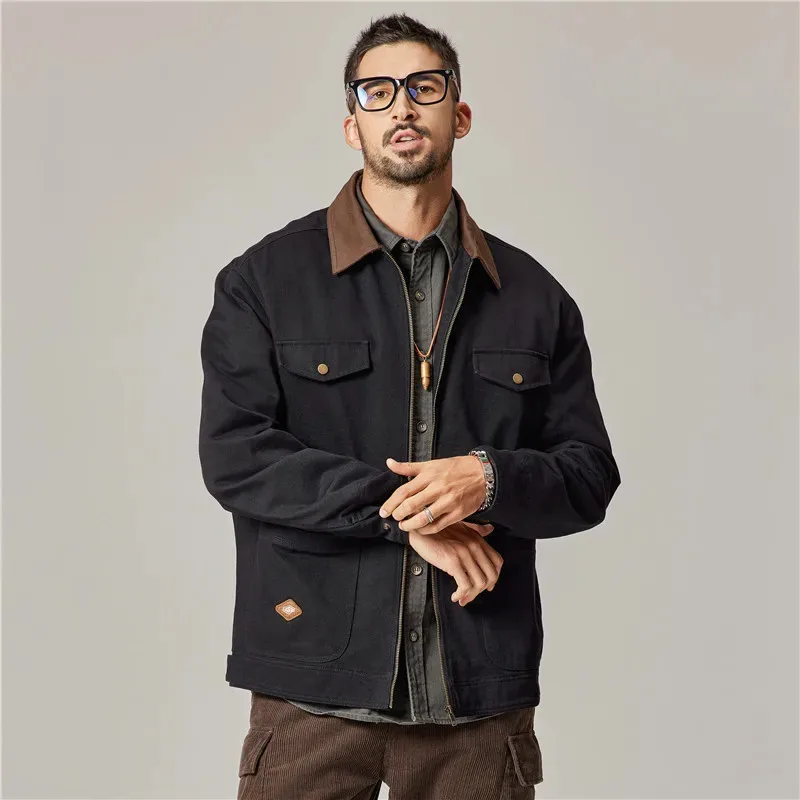 

MAQVOB Excellent Quality Luxury Apparel Outdoor Work Jacket Euro US Size Spring Autum Oversize Full Zipper Jacket for Men