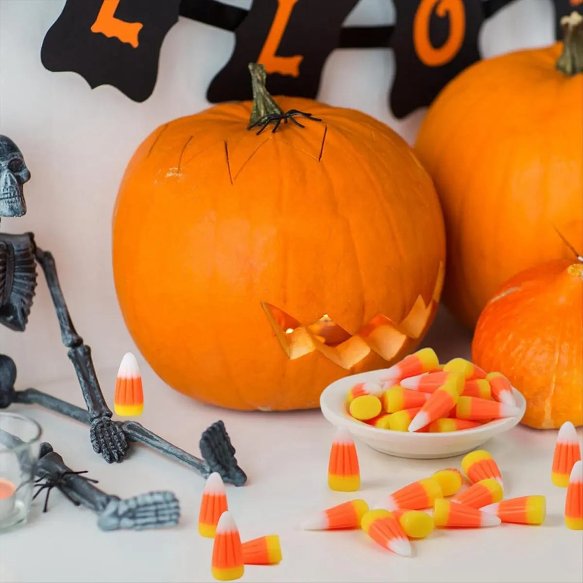 AAAL 50 قطعة هالوين الراتنج الحلوى الذرة الاصطناعي ثلاثية الأبعاد الحلوى الذرة حبة الخريف فو وهمية الذرة سكرابوكينغ الزينة