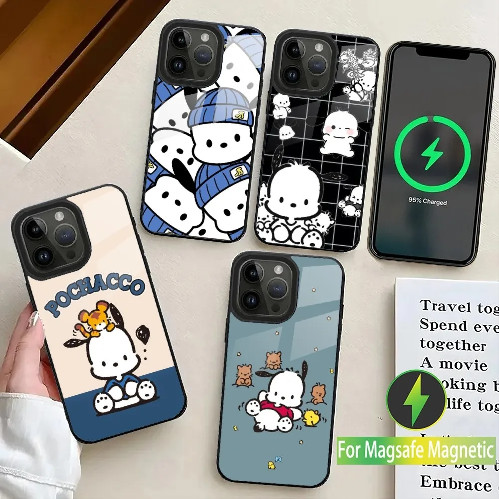 Cartoon Cute Dog P-PochaccoES-S Phone Case For iPhone 16,15,14,13,12,11,Plus,Pro,Max Mini Magsafe Magnetic Wireless Charging