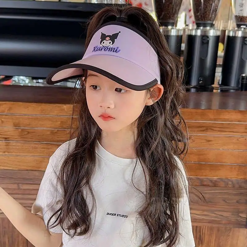 サンリオ本物のエアルーフキャップハローキティ子供のかわいいサンシェードキャップゴルフバレーボール帽子屋外太陽の帽子エアルーフガールギフト