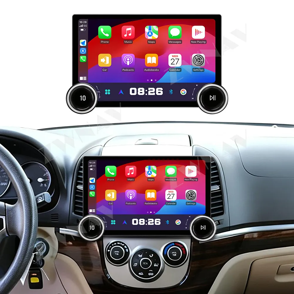 11.5 inch Touch HD Screen Android 15 For Hyundai Santa Fe 2006-2012 Multimedia Player Stereo GPS Navigation Auto Radio Heat Unit