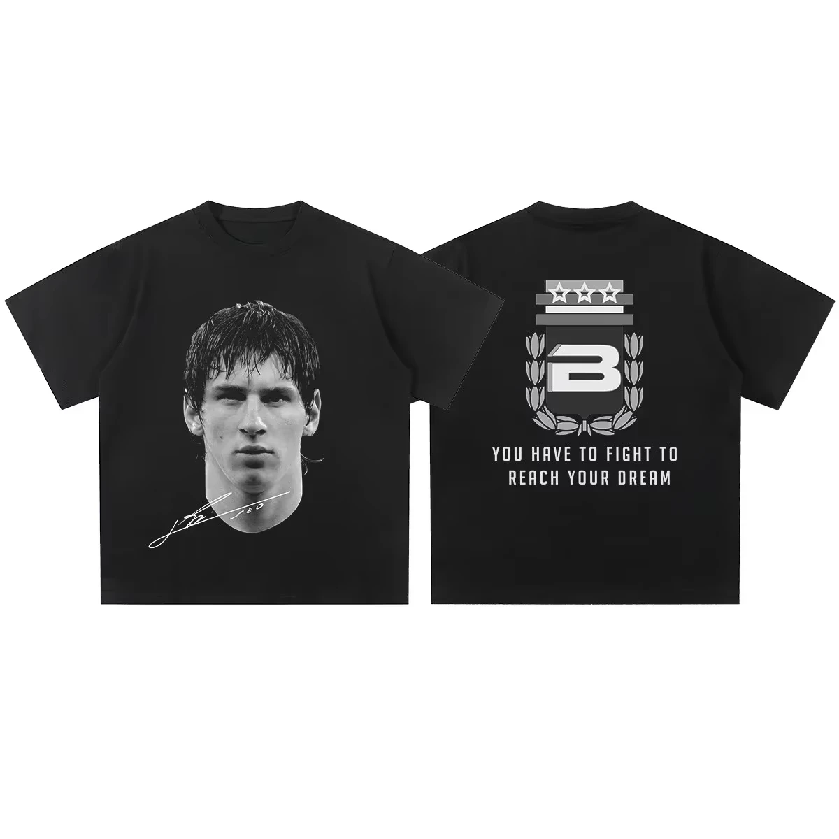 Cristiano Ronaldo Neymar American Football Star Print Cotton Short-sleeved T-shirt Women Clothing Print Fashion Men Oversize Tee view 6